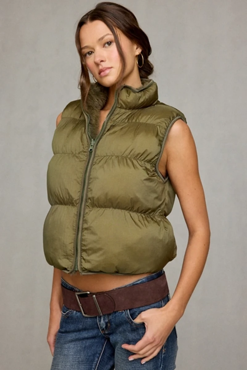 Steve Madden Brady Reversible Puffer Vest