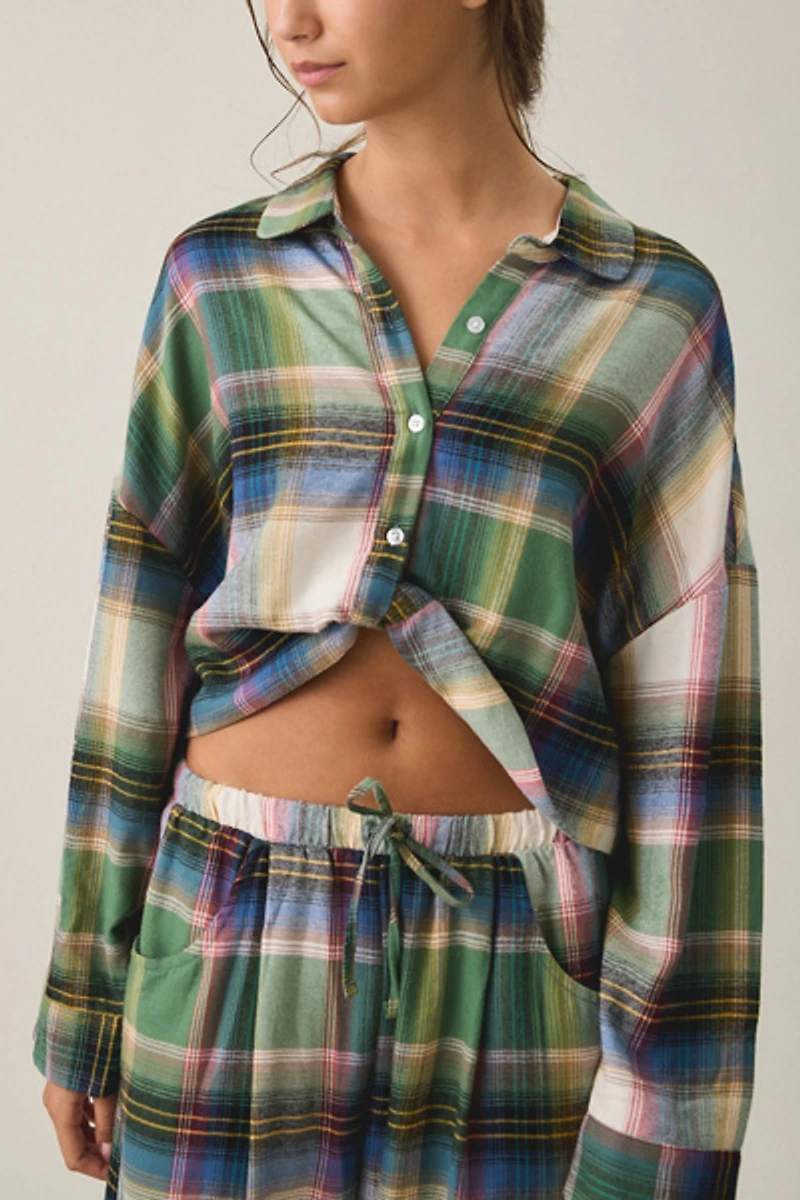 Out From Under Daydreamer Twist-Front Button Down Shirt