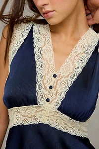 Steve Madden Ellinor Lace Trim Satin Cami
