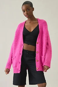 Steve Madden Finley Oversized V-Neck Cardigan