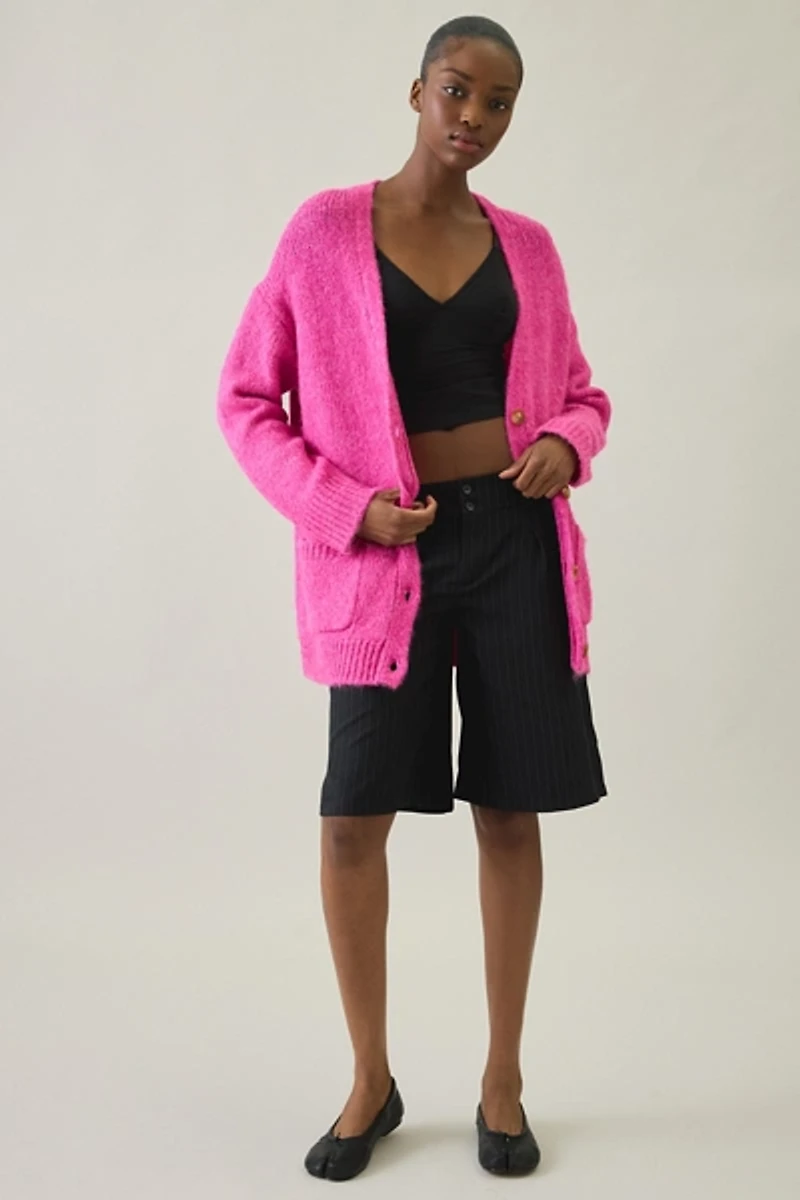 Steve Madden Finley Oversized V-Neck Cardigan