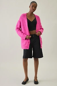 Steve Madden Finley Oversized V-Neck Cardigan
