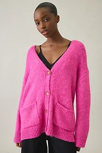 Steve Madden Finley Oversized V-Neck Cardigan