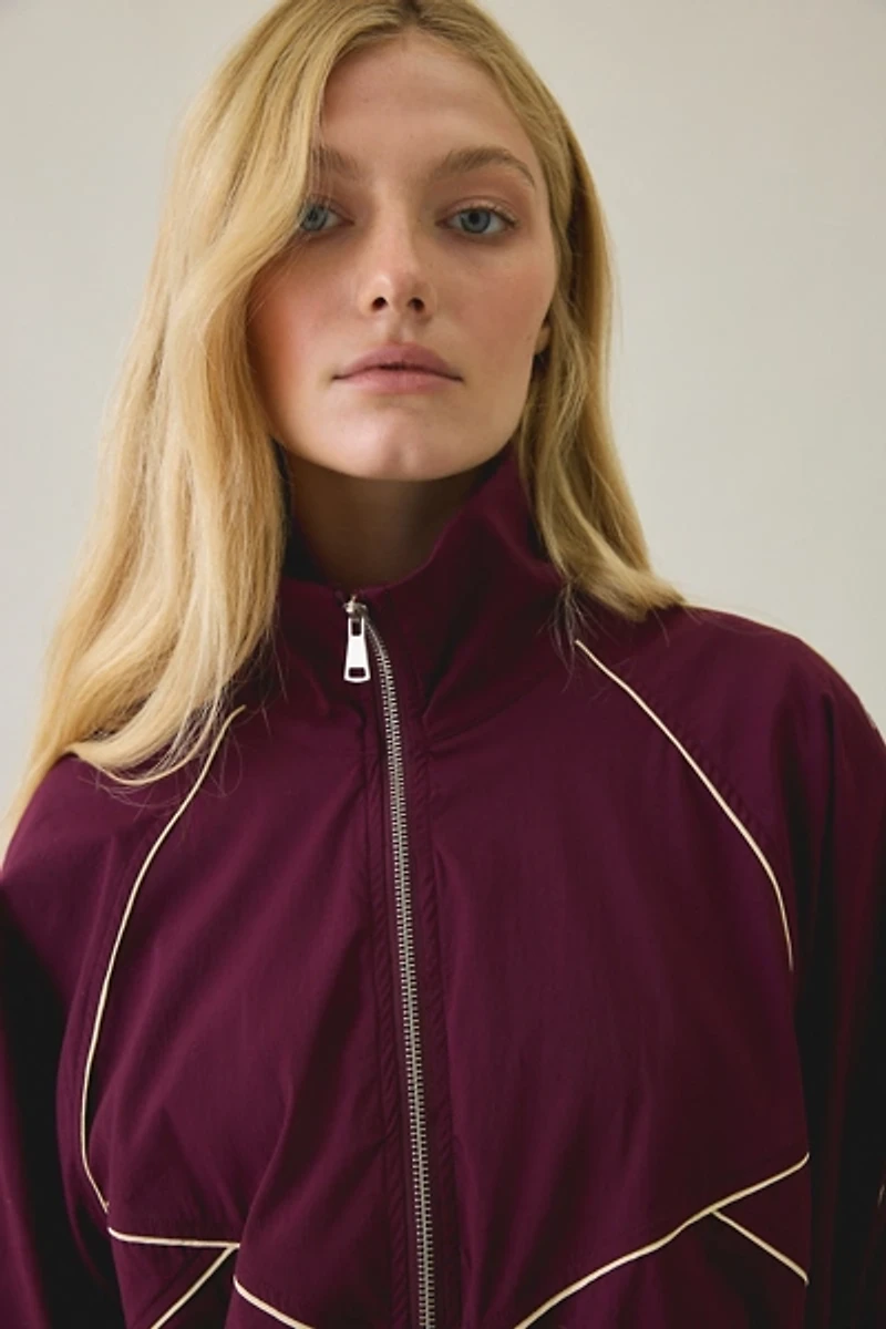 Steve Madden Jacey Piped Oversized Track Jacket