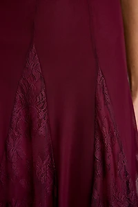 Steve Madden Vita Lace Godet Hanky Hem Midi Dress
