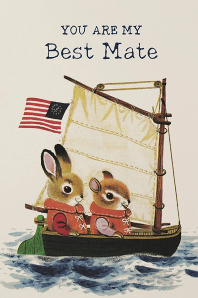 Red Cap Best Mate Greeting Card