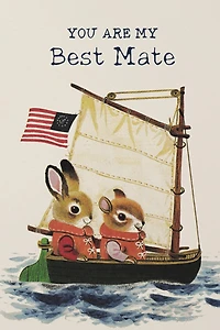 Red Cap Best Mate Greeting Card