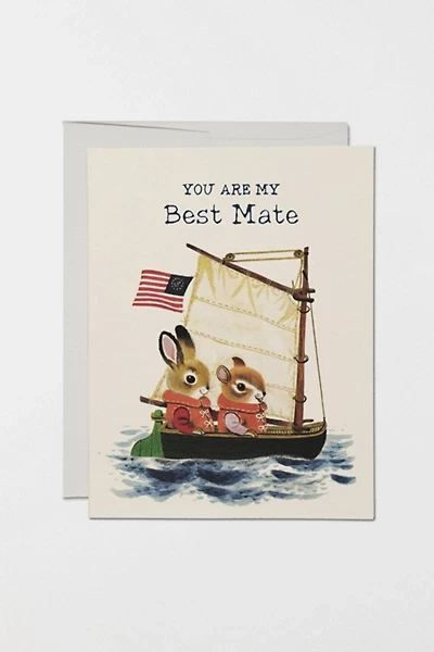 Red Cap Best Mate Greeting Card