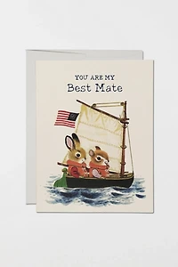 Red Cap Best Mate Greeting Card