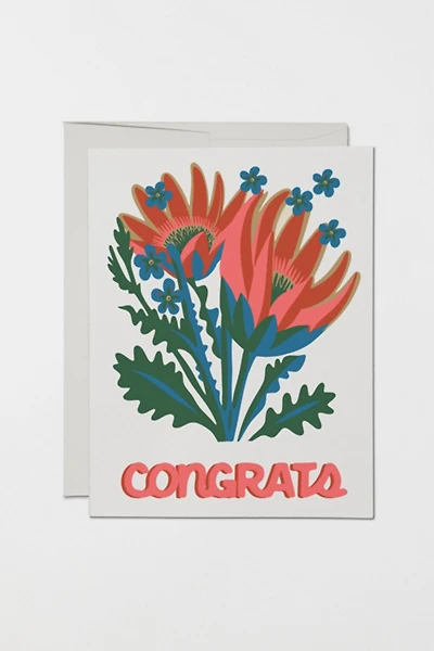 Red Cap Utah Flower Congrats Greeting Card