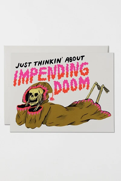 Red Cap Impending Doom Greeting Card
