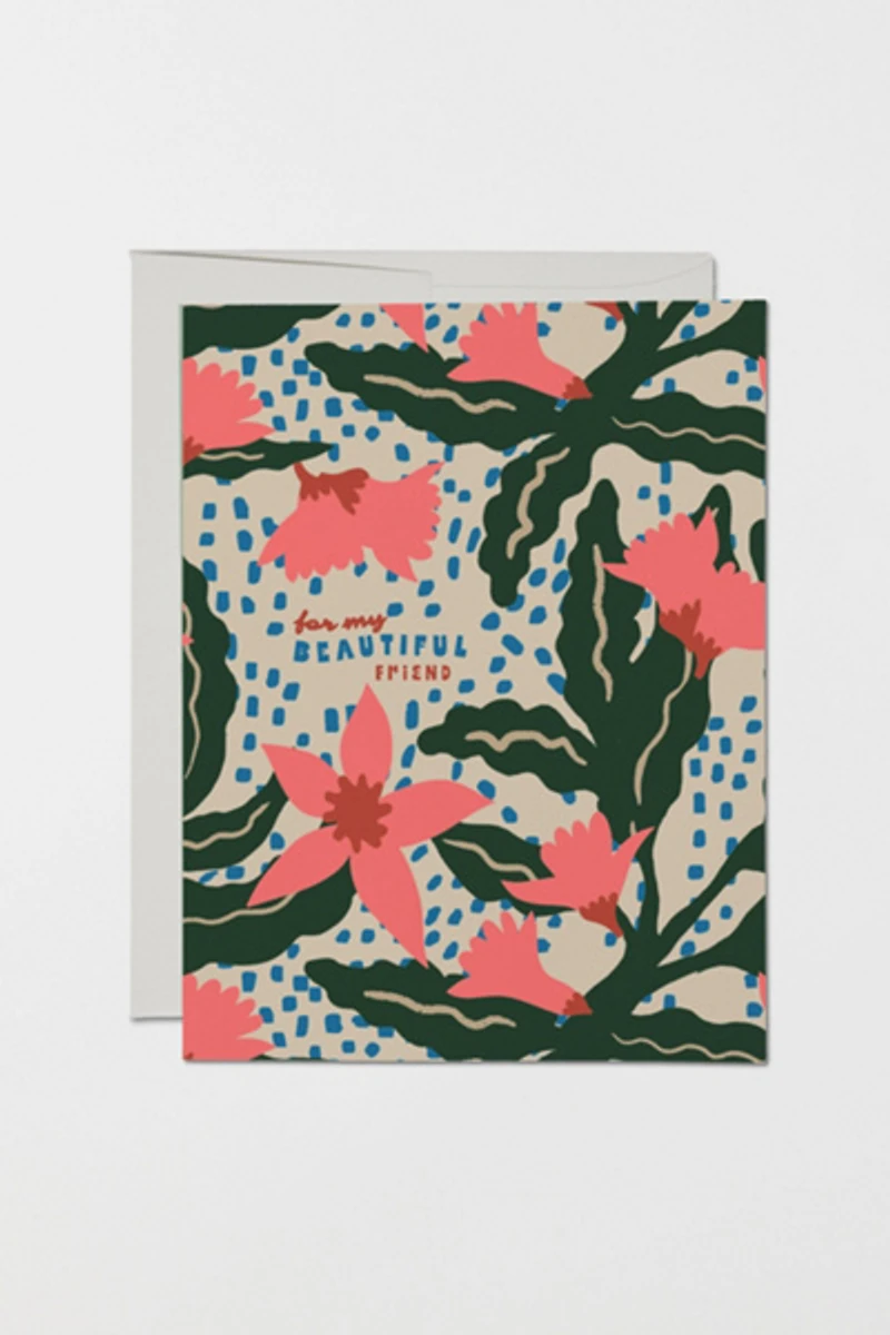 Red Cap Pink Azalea Greeting Card