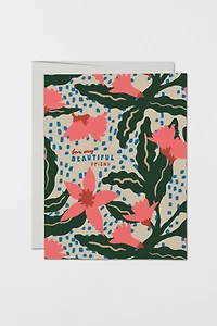 Red Cap Pink Azalea Greeting Card