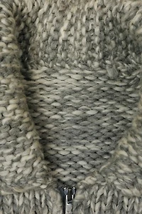 Vintage Hand Knit Zip Sweater 02
