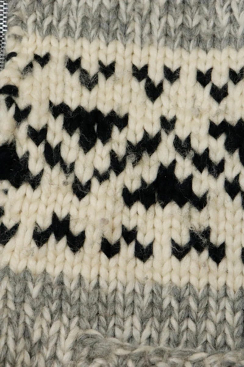 Vintage Hand Knit Zip Sweater 02