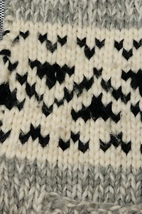Vintage Hand Knit Zip Sweater 02