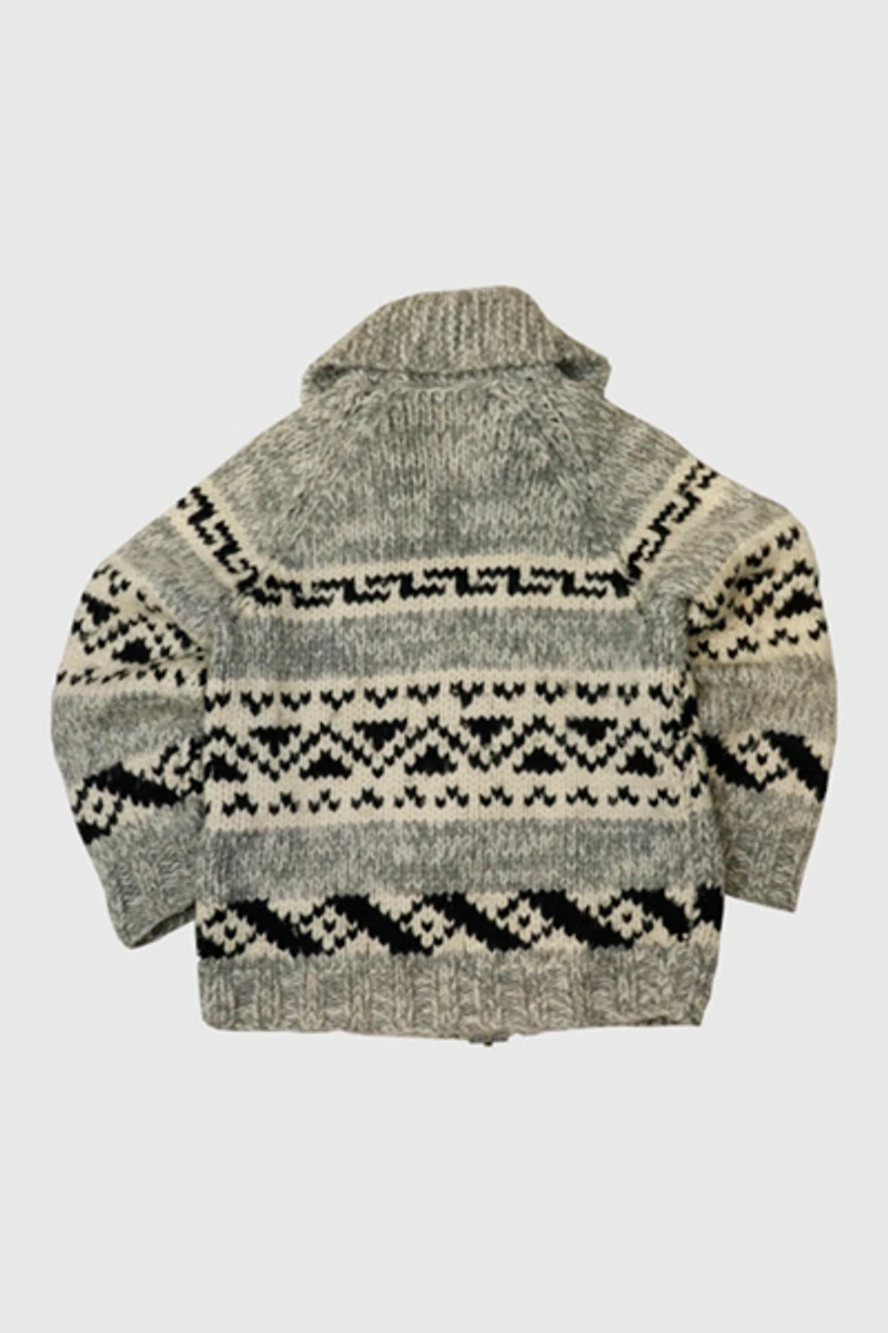 Vintage Hand Knit Zip Sweater 02