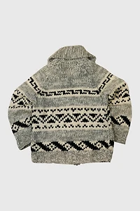 Vintage Hand Knit Zip Sweater 02