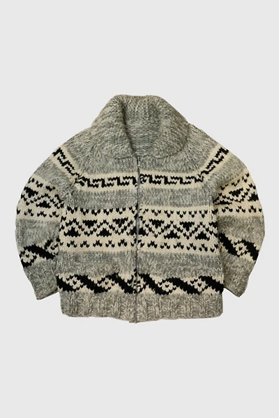 Vintage Hand Knit Zip Sweater 02