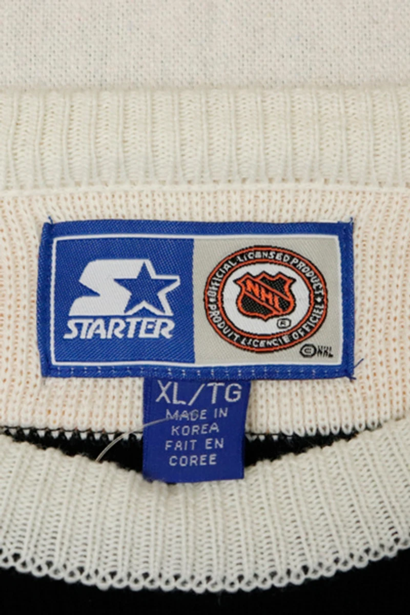 Vintage 90s Starter Boston Bruins Hockey Knit Sweater