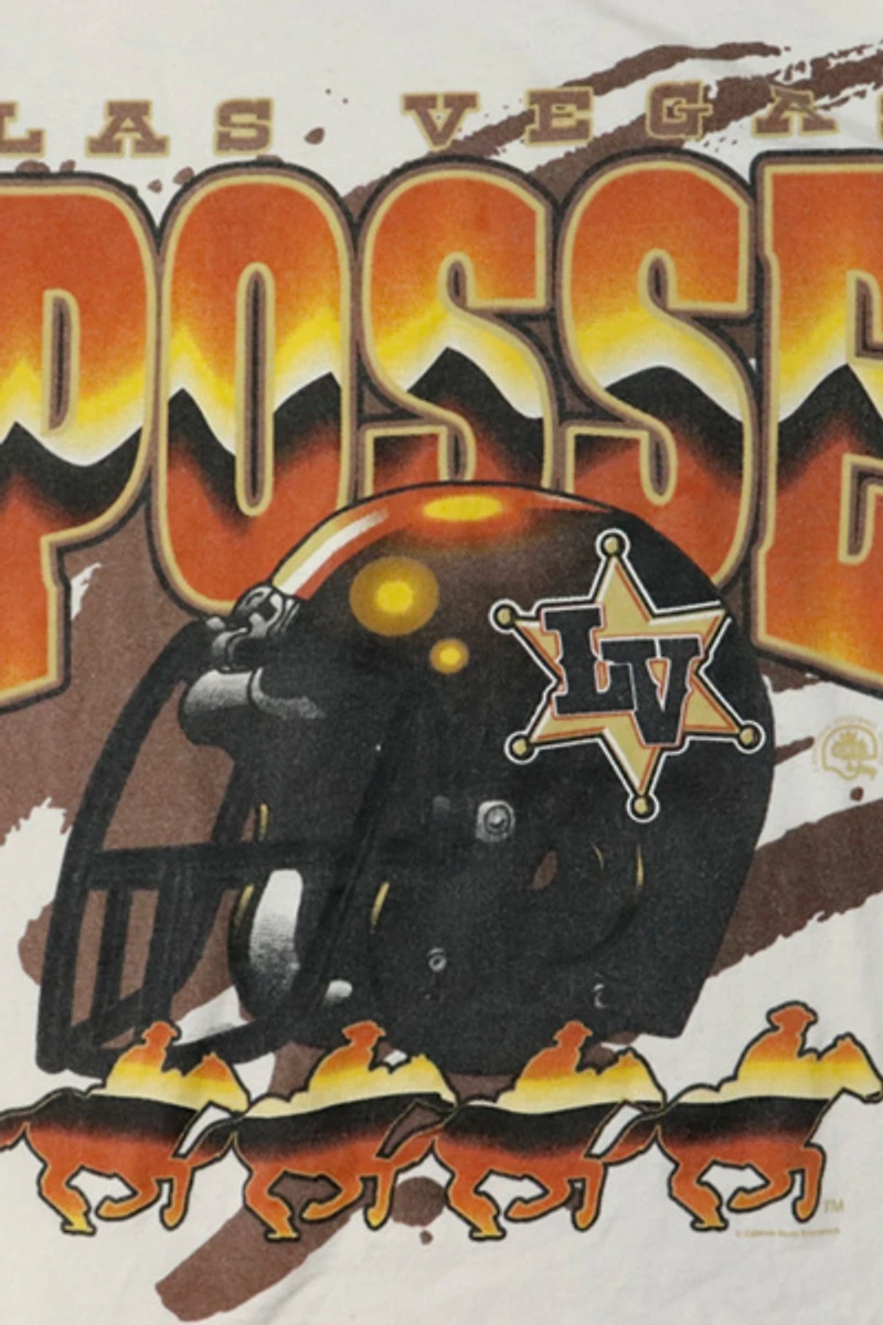 Vintage Las Vegas Posse CFL Football Graphic T-Shirt