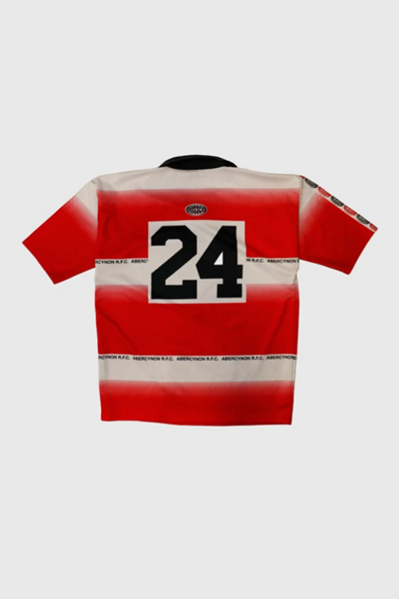 Vintage Rossco Abercynon RFC Gradient Rugby Shirt