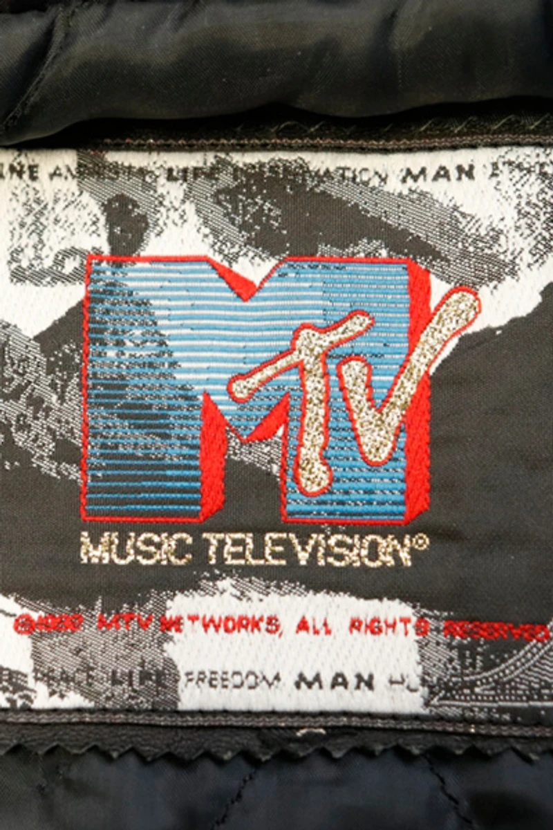 Vintage MTV Yo MTV Raps Leather Hooded Jacket