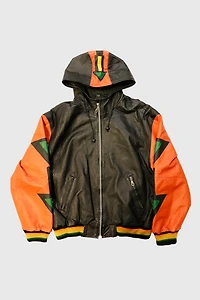 Vintage MTV Yo MTV Raps Leather Hooded Jacket
