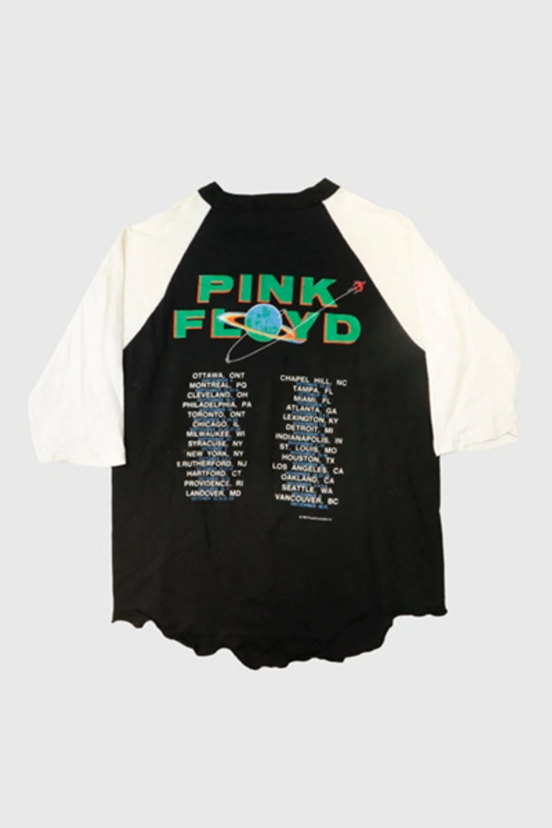 Vintage 80s Pink Floyd Prism Graphic Raglan T-Shirt