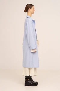 Carmen Says Hunter Striped Trench Coat