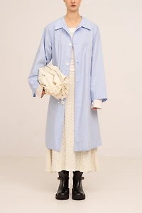 Carmen Says Hunter Striped Trench Coat