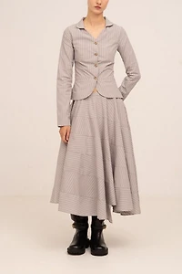 Carmen Says Midnight Striped Flared Skirt
