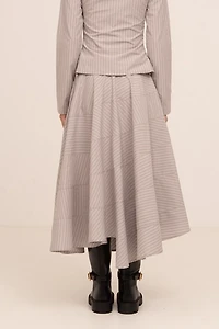 Carmen Says Midnight Striped Flared Skirt