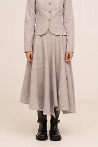 Carmen Says Midnight Striped Flared Skirt