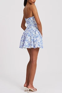 Miss Circle Taleah Floral Print Linen Mini Dress