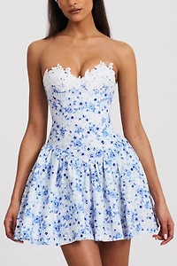 Miss Circle Taleah Floral Print Linen Mini Dress