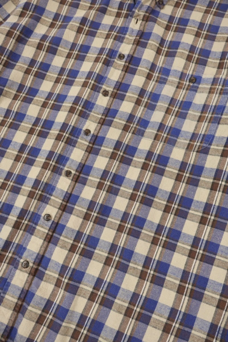 Vintage Blue Plaid Button Down Shirt