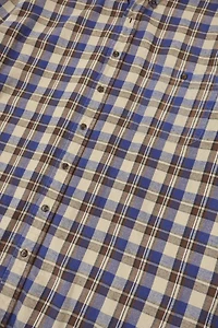 Vintage Blue Plaid Button Down Shirt