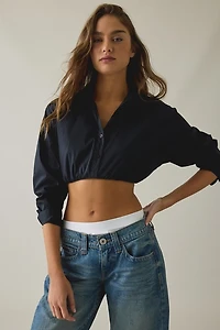 BDG The Mix Cropped Button-Down Shirt