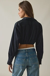 BDG The Mix Cropped Button-Down Shirt
