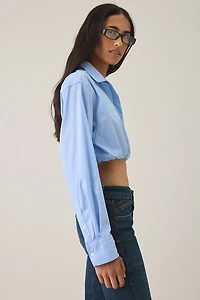 BDG The Mix Cropped Button-Down Shirt
