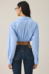 BDG The Mix Cropped Button-Down Shirt