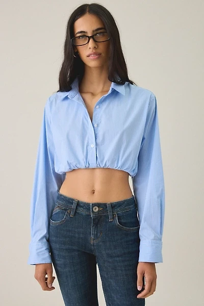 BDG The Mix Cropped Button-Down Shirt