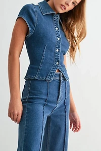 Jemina Denim The Seam Fitted Shirt
