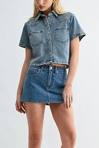 Jemina Denim Muse Cropped Shirt
