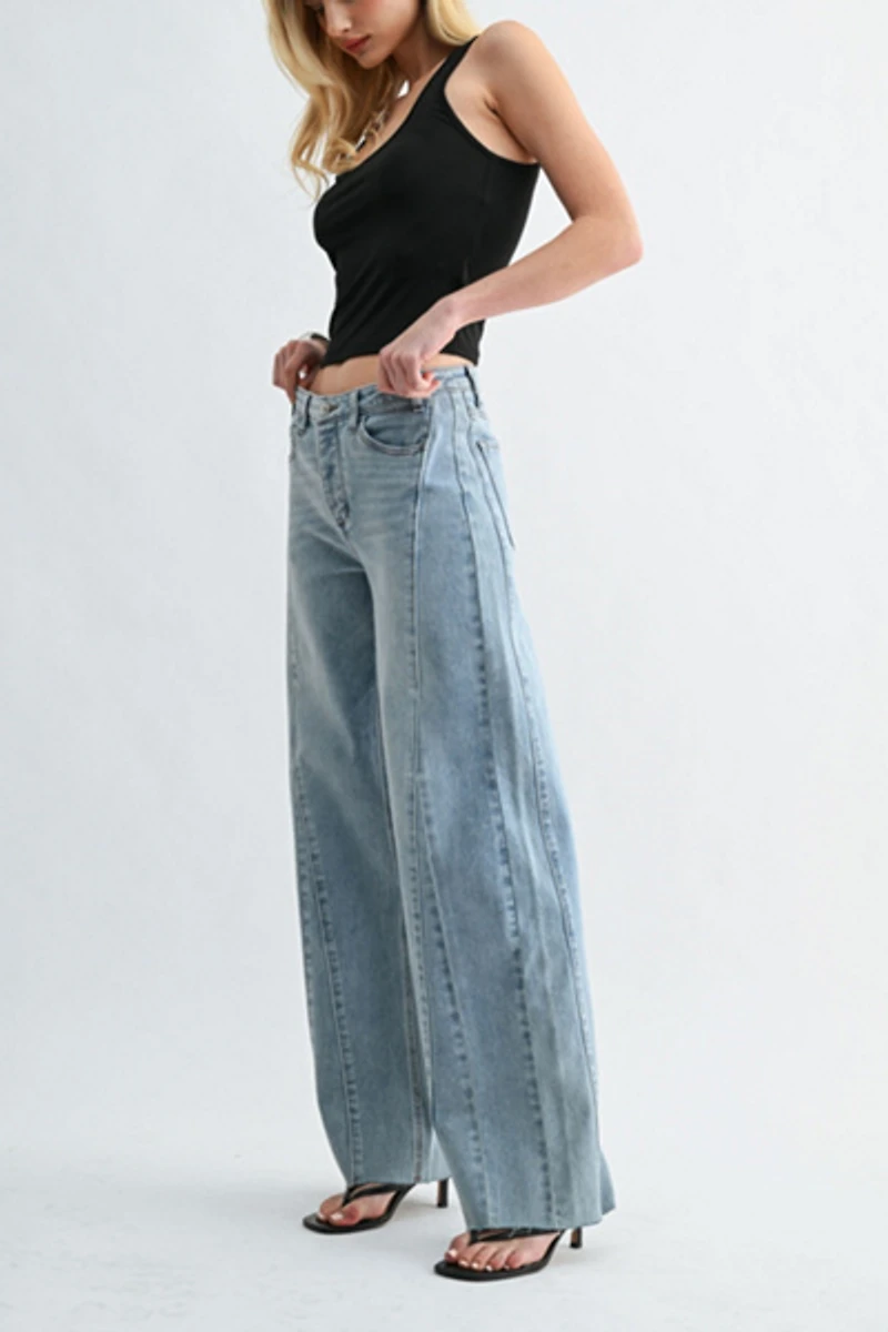 Jemina Denim The Low Seam Wide Jean