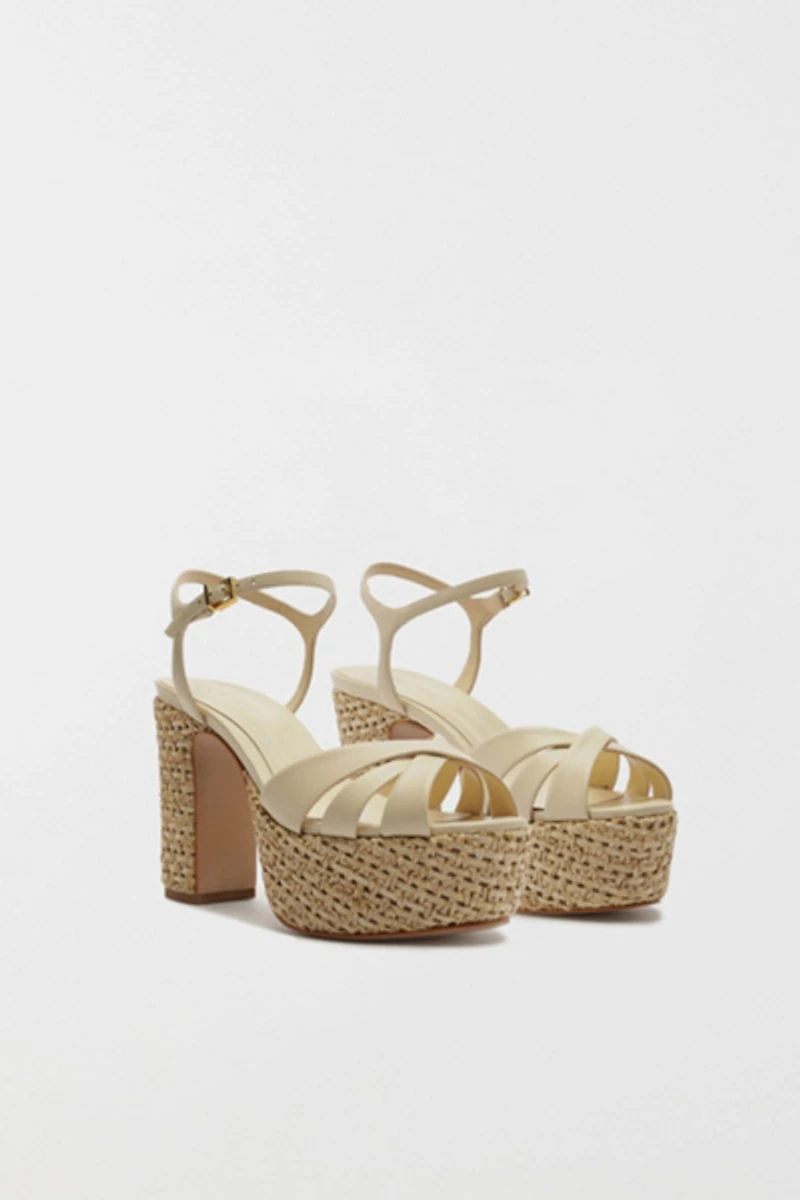 Schutz Keefa Raffia Platform Sandal