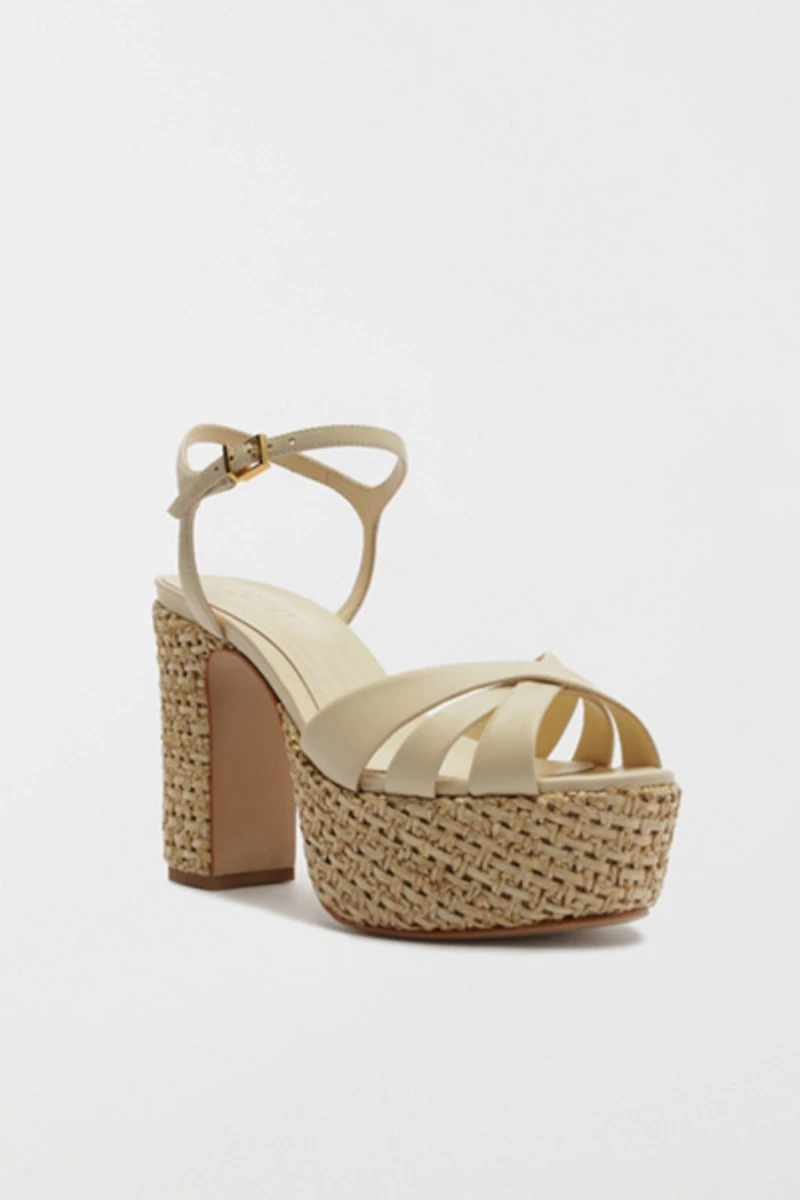 Schutz Keefa Raffia Platform Sandal