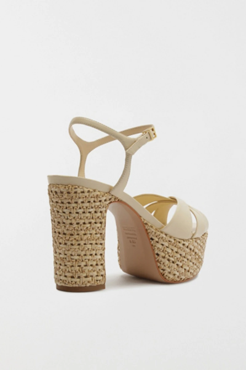 Schutz Keefa Raffia Platform Sandal