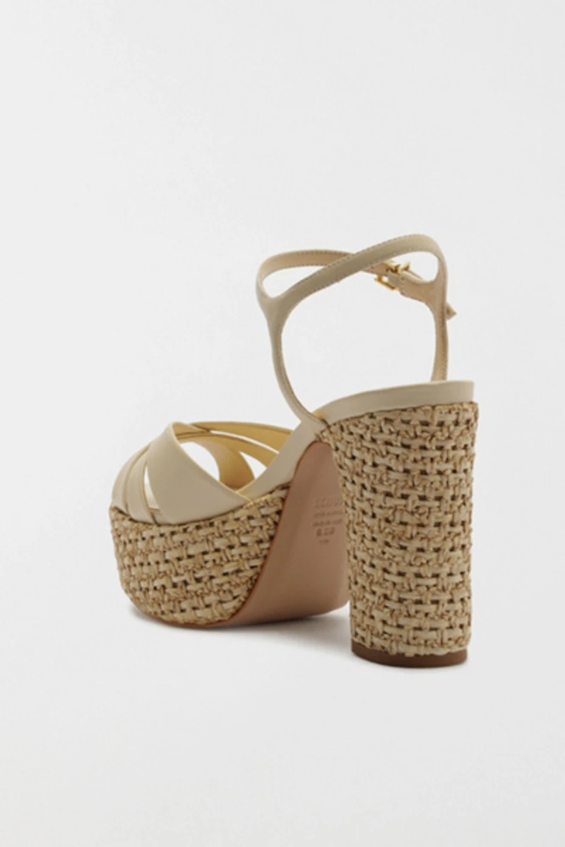 Schutz Keefa Raffia Platform Sandal